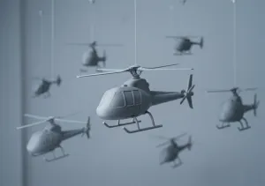 MINI MODELO A ESCALA HELICOPTERO DISPLAY DECORATIVO