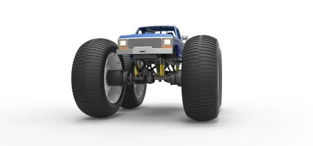 Vintage Monster Truck with oversized wheels Scale 1:25 — Фото 3 из 9