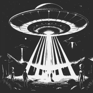 UFO With Aliens Lamp/Deco With Easy Solution To Change Front