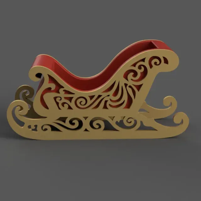 Santa Sleigh Christmas Decorations planter - vase - garden — Фото 2 из 3