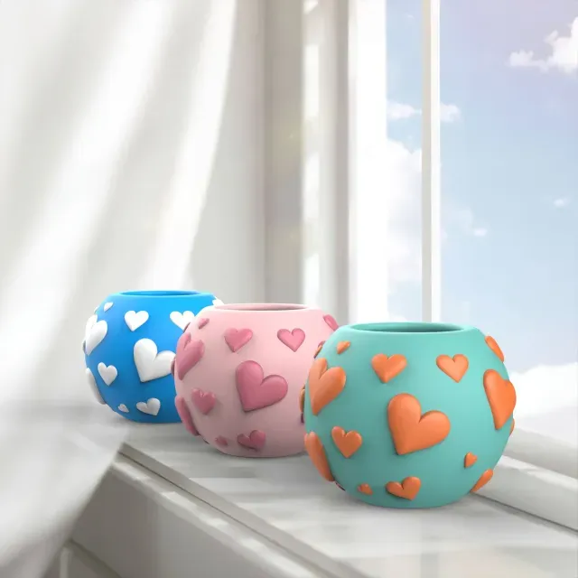 Heart Pattern Planter, Valentine's Day Love Decor — Image 7 of 8