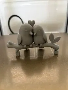 Love Birds on a Branch-Cute Romantic Decoration
