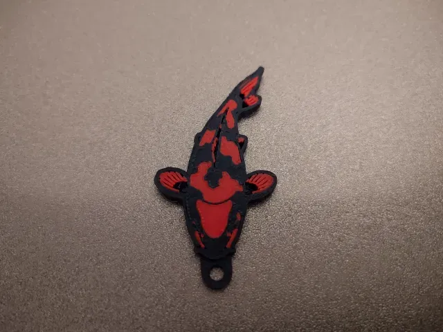 Hi Utsuri Koi Keychain / Keyring — Фото 2 из 5