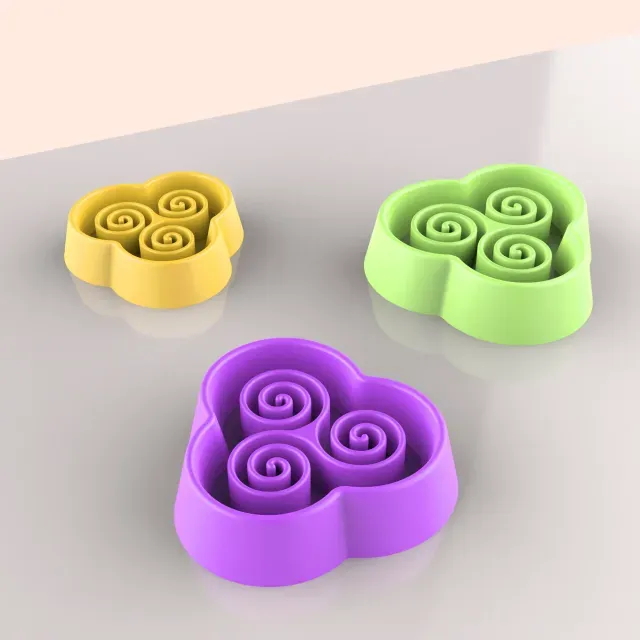 Triskelion Slow Feeder, 3D Dog or Cat Bowl, Safe Food — Image 4 of 5