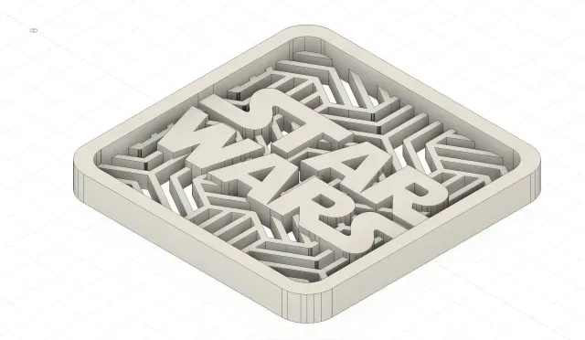 Star Wars Logo Bevelled Square Coaster — Image 2 of 3