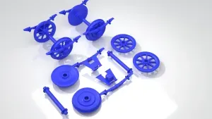 Railway wheels with springs