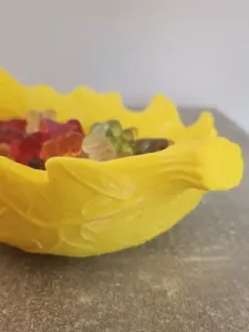 Carved Oak Leaf Decorative Bowl