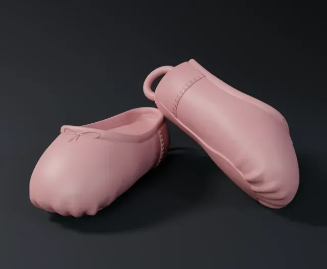 Little Girls Ballerina Shoes Keychain — Image 2 of 9
