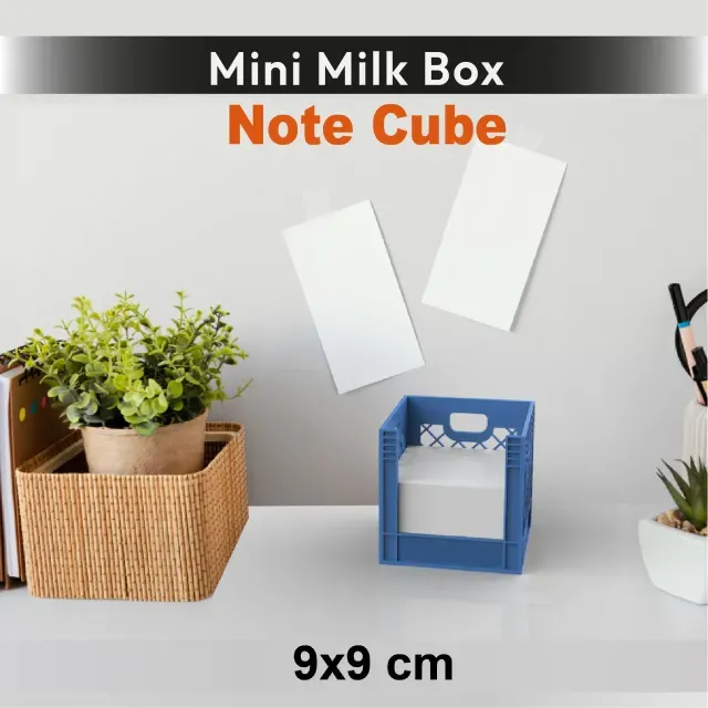 Vintage Mini Milk Crate Note Cube Holder | 3D Printable Desk — Фото 2 из 4