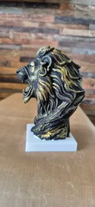 Sculpture buste lion moderne