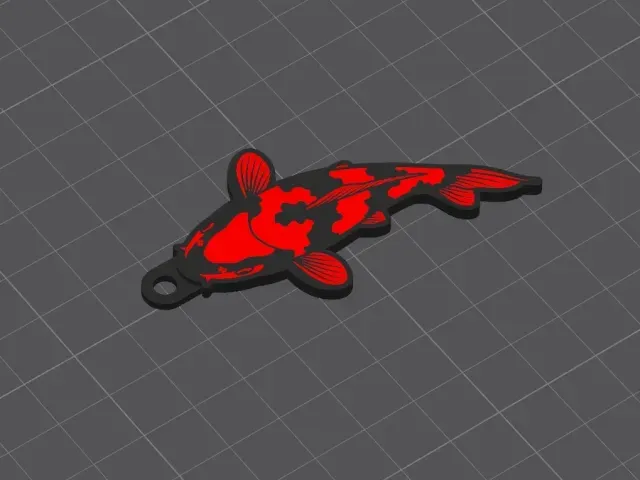 Hi Utsuri Koi Keychain / Keyring — Фото 3 из 5