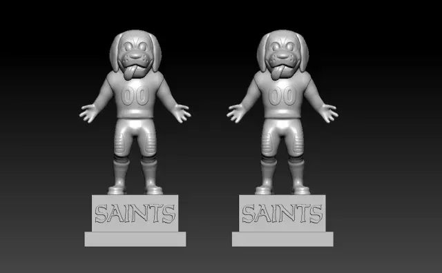 NFL - New Orleans Saints Mascot Gumbo Statue - 3d print — Фото 3 из 7