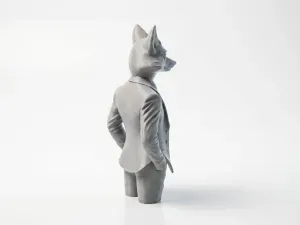 Dapper Fox Businessman Figurine Animal 3D Printable