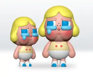 Baby Blonde STL file Crybaby Crying Again Series STL,3mf