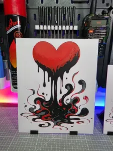 Dripping Heart Art - Hueforge - 4 Colors