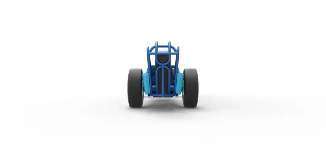 Front engine vintage dragster with 2 V8 Version 2 Scale 1:25 — Фото 9 из 9