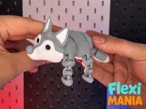 Flexi Wolf - Articulated Print-in-Place - No Supports