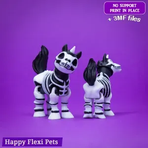 Skeleton Unicorn - flexi toy 26 v2026 (SNAP + 3MF)