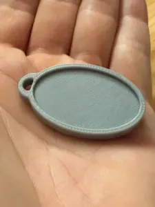 Keychain Blank Oval Template with Indent