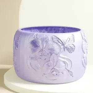 Orchid & Butterfly Relief Pot/Planter/Bowl
