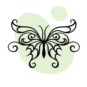Wall decoration in the shape of a butterfly