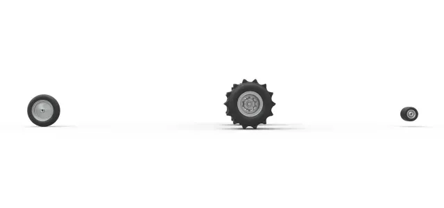 Wheel Set of Top Fuel Dirt Dragster Trike Scale 1:25 — Фото 4 из 9