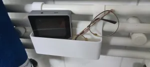 Bathroom heater shelves.