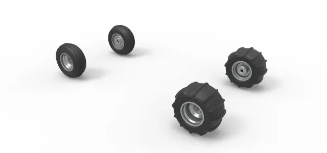 Wheel Set for Water Pumper Sand Buggy Version 2 Scale 1:25 — Фото 8 из 9