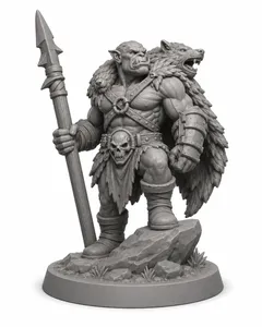 orc hunter the hunt leader for RPG tabltop collectible
