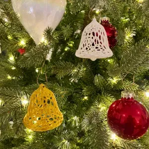 Voronoi Bell Christmas Tree Ornament