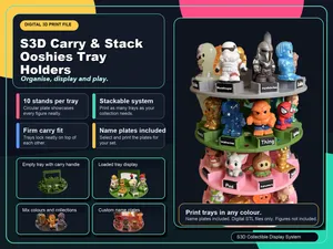 S3D Ooshies Stack Tray Holders - 10 per tray