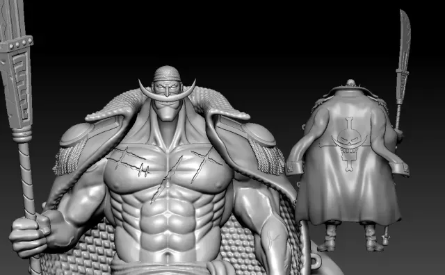 Edward Newgate - Whitebeard - One piece - 3D print - split p — Image 2 of 9