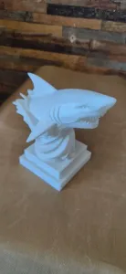 Modern Shark Bust Sculpture