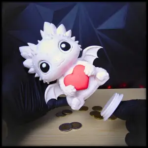 Heart Dragon Piggy Bank