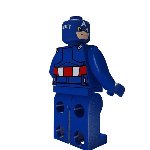 Captain America LEGO Minifigure 3D Model STL File — Фото 3 из 4
