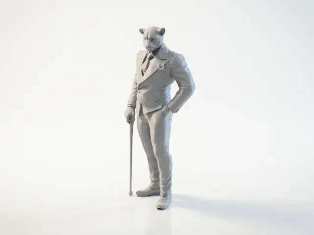 Dapper Cheetah Gentleman Figurine Animals 3D Printable — Фото 4 из 5