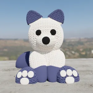 knitted Arctic Fox (cute)