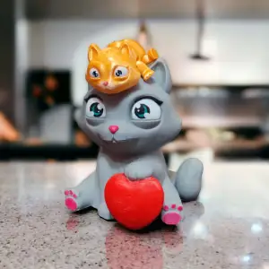 Cute Cat + Flexi Kitten (No Supports)