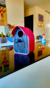 DESIGNER BIRD HOUSE 🪵🐦( wood-effect front )