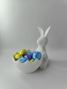 Easter Bunny Girl with Egg Basket