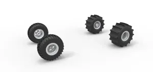 Wheel Set of Uphill Sand Racing Dragster Scale 1:25