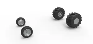 Wheel set of Vintage 2wd Pulling truck Scale 1:25