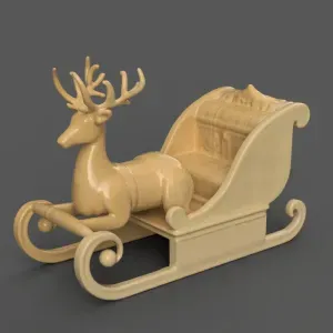 Santa Sleigh Christmas Decorations planter - vase - garden 9