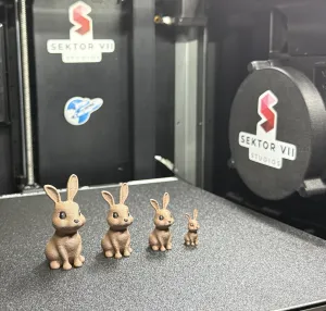 CUTE BUNNY FIGURINE / EASTERBUNNY (5 SIZES)
