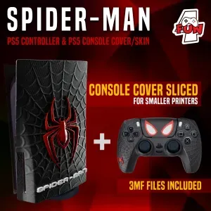 Spider-man PS5 Controller and PS5 Cover for console