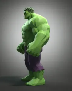 Low-Poly 3D Model of Hulk from marvel