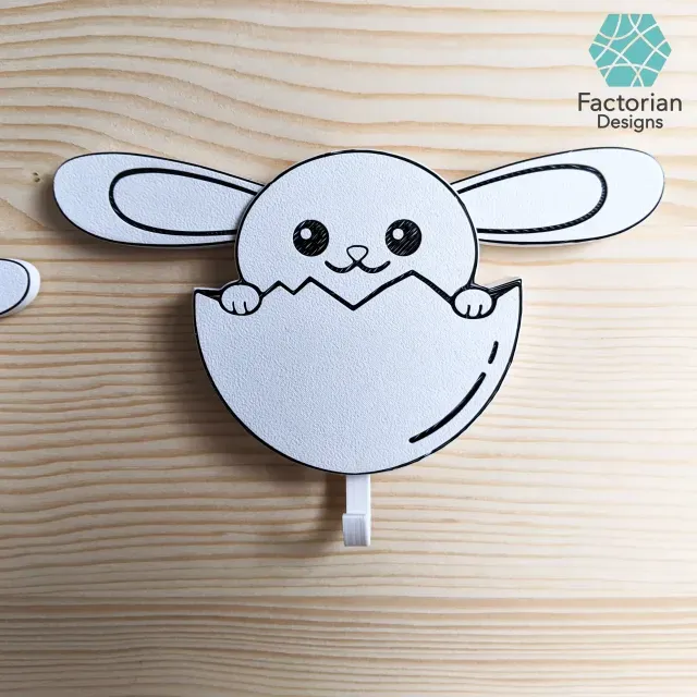 Key & Towel Holder - Wall Bunny - Funny and Cute Organizer — Image 8 of 9