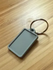 Keychain Blank Rectangle Template with Indent
