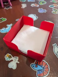 box for napkins siz 120*120mm