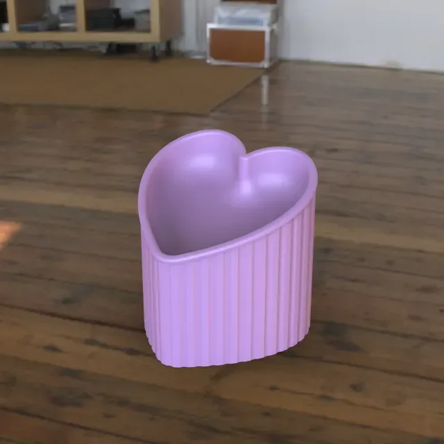Heart Shaped Pet Bowl, Elevated Tilted, 3D Pet Decor Bowl — Фото 4 из 5